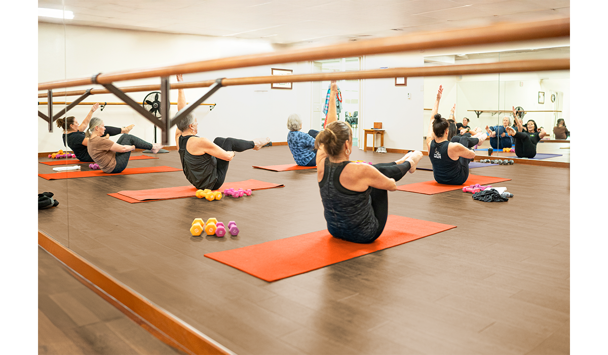 Our Pilates class is great for any fitness level.