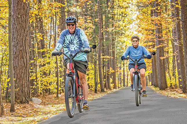 Biking is a great way to get fit.